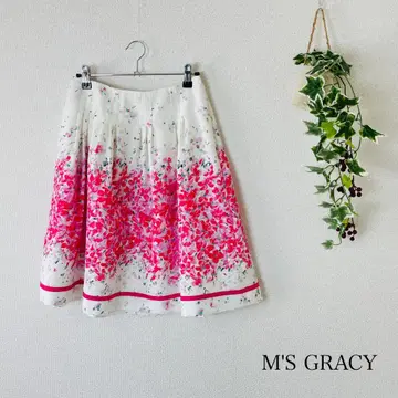 M'S GRACY 꽃무늬 플레어 스커트 일본제
