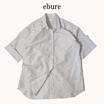 에부르 ebure 코튼 린넨 스트라이프 블라우스 셔츠
