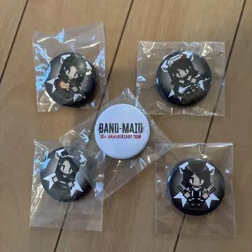 BAND-MAID 10주년 기념 투어 캔뱃지 5개 세트