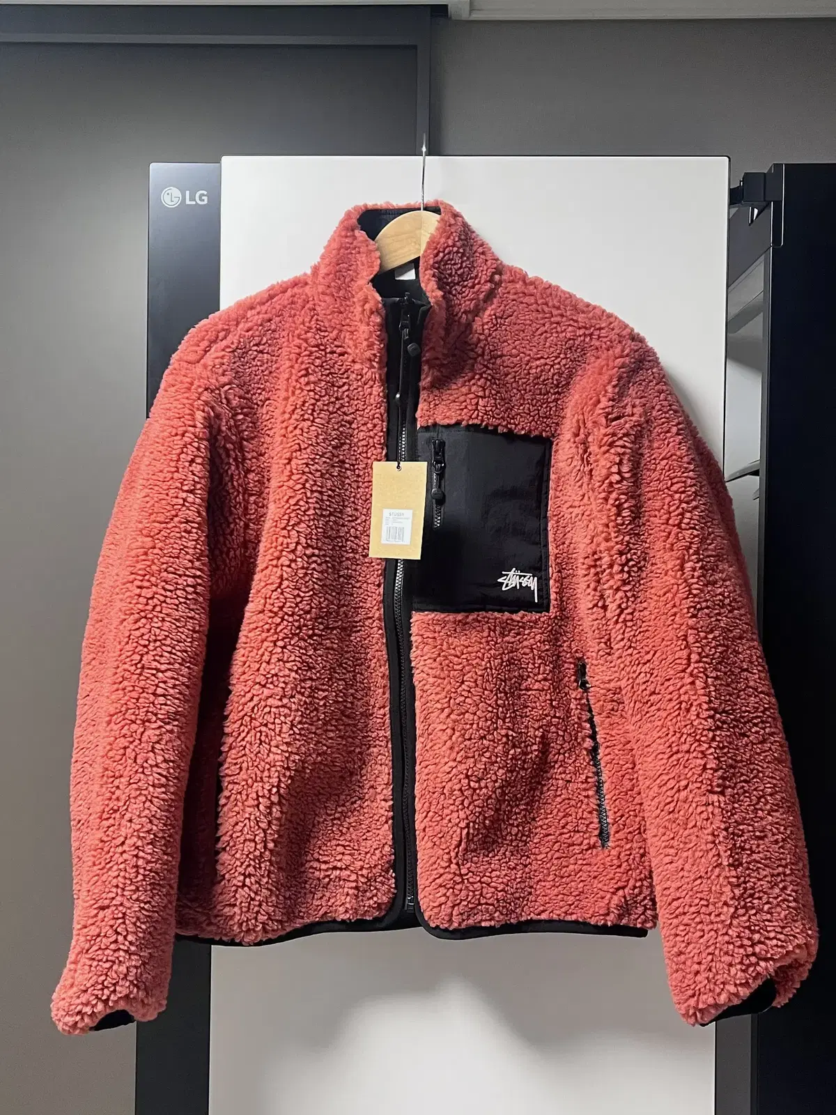 Stussy Sherpa Reversible Jacket Terracotta/Burgundy S,M,L