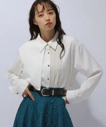 파트 플리츠 하이 쇼크 셔츠 (HARE) 화이트
