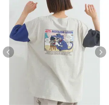 iriey 아이리 20/-OE 천축 아메리칸 코믹스 프린트 티셔츠