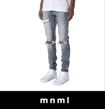 mnml M1 데미지 진 블루