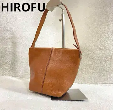 컨디션 최상 히로후 미니 밴딩 백 HIROFU 카멜 브라운