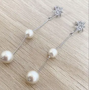아델 비쥬 ADER.bijoux 스타 펄 귀걸이 실버