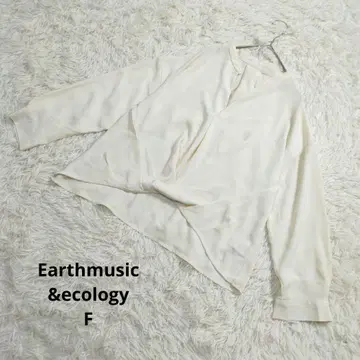어스 뮤직 앤 이콜로지 긴팔 블라우스 깔끔한 화이트 F