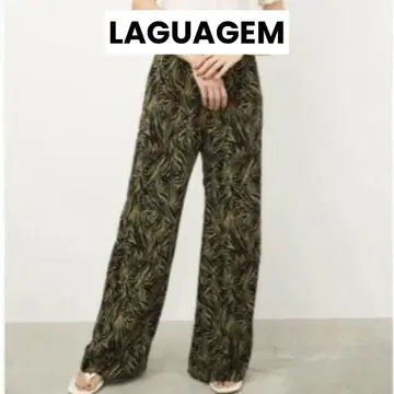 가격 인하 가능 LAGUA GEM 올 패턴 와이드 팬츠