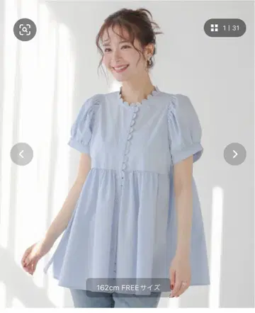fitmore 라이트 블루 반팔 상의 미사용
