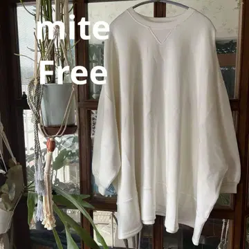 mite 오버 사이즈 크루넥 맨투맨 원피스 프리 사이즈