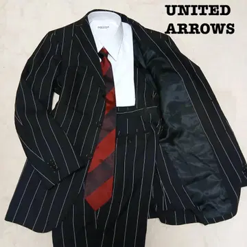 UNITED ARROWS 블랙 스트라이프 44 2턱 수트 상하의