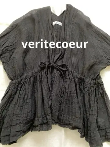veritecoeur 베리떼꾸르 물로 짜낸 린넨 셔링 블라우스