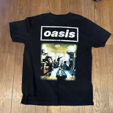 oasis 아트 프린트 티셔츠 블랙 black