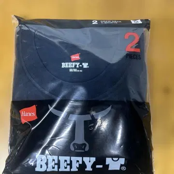 Hanes BEEFY-T 블랙 M 사이즈 2장 세트