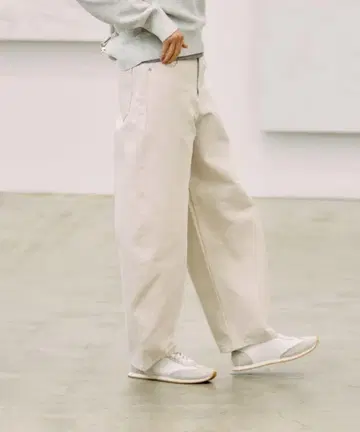 글로벌 워크 GOOD 데님 커브 팬츠 이번 시즌 M 에크루