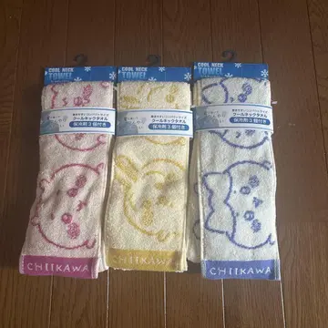 새상품 치이카와 (먼작귀) 하치와레 토끼 쿨 넥 타월 보냉제 3개 포함