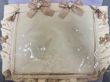 A3 프릴 디자인 이타백 토트백 베이지