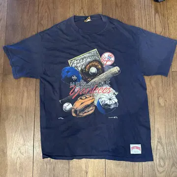 빈티지 티셔츠 MLB 양키스 네이비
