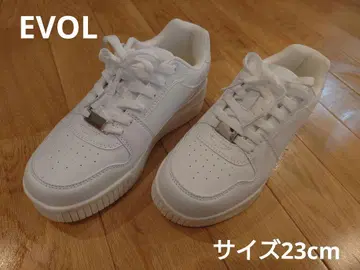 이보르 여성용 화이트 통굽 스니커즈 23cm