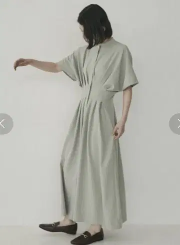 COTORICA 린넨 느낌의 허리 턱 원피스