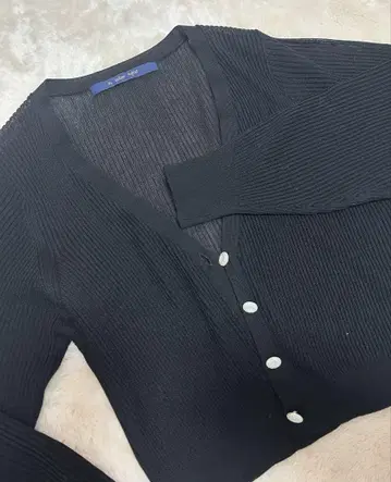 안아나저 앙제라스 가디건 블랙 검정 핀트