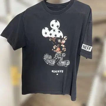 NEFF 미키마우스 티셔츠 L 사이즈 블랙