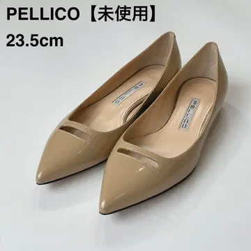 미사용 PELLICO 펠리코 아넬리 플랫 에나멜 베이지 36h