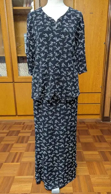 꽃무늬 롱 스커트 셋업