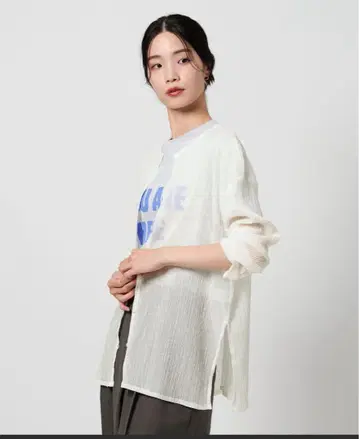 크레이프 크루넥 가디건
