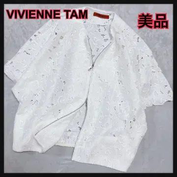 새상품급 비비안 탐 컷워크 레이스 블라우스 겉옷 가디건 반팔