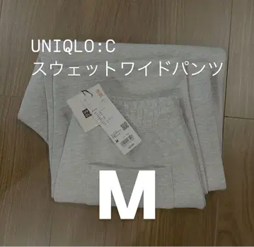 유니클로 맨투맨 와이드 팬츠 M