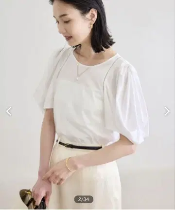 ROPE' 클리어 천축 볼륨 슬리브 풀오버