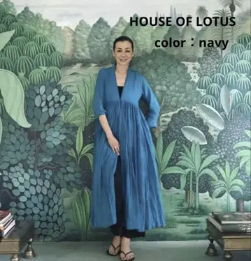 HOUSE OF LOTUS 네이비 롱 원피스