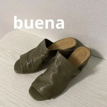 buena 올리브색 가죽 샌들