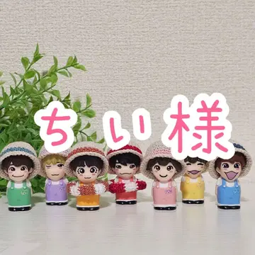 핸드메이드 나니와단시 손가락 인형 밀짚모자&튜브 세트