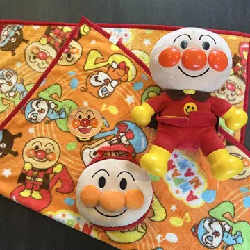호빵맨 봉제 인형, 담요, 가방, 지갑 세트