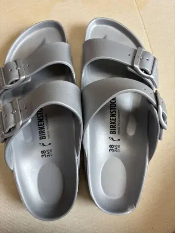 BIRKENSTOCK 실버 비치 샌들 38 Eva 애리조나