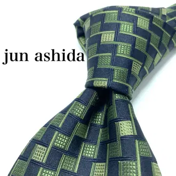 컨디션 최상] jun ashida 체크 무늬 그린 네이비