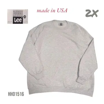 USA제 Lee 무지 맨투맨 트레이닝복 2X 그레이