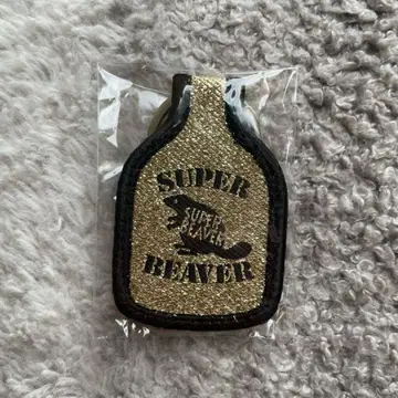 SUPER BEAVER 택 키링 골드 라메 믹스 자수