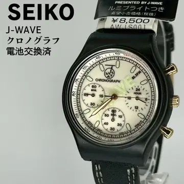 미사용품 SEIKO 무브 J-WAVE 쿼츠 시계 크로노그래프