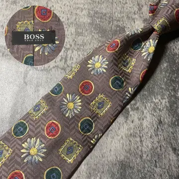 AN141 BOSS 보스 라이트 퍼플 실크 넥타이