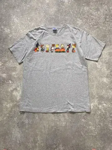 YAZBEK PEANUTS 프린트 티셔츠 그레이 L