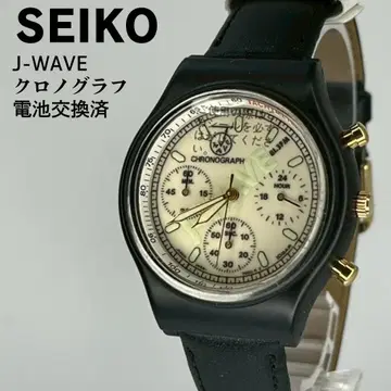 미사용품 SEIKO 무브 J-WAVE 쿼츠 시계 크로노그래프