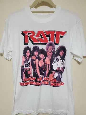 RATT(래트) 1985 투어 티셔츠 사이즈 ML 상당