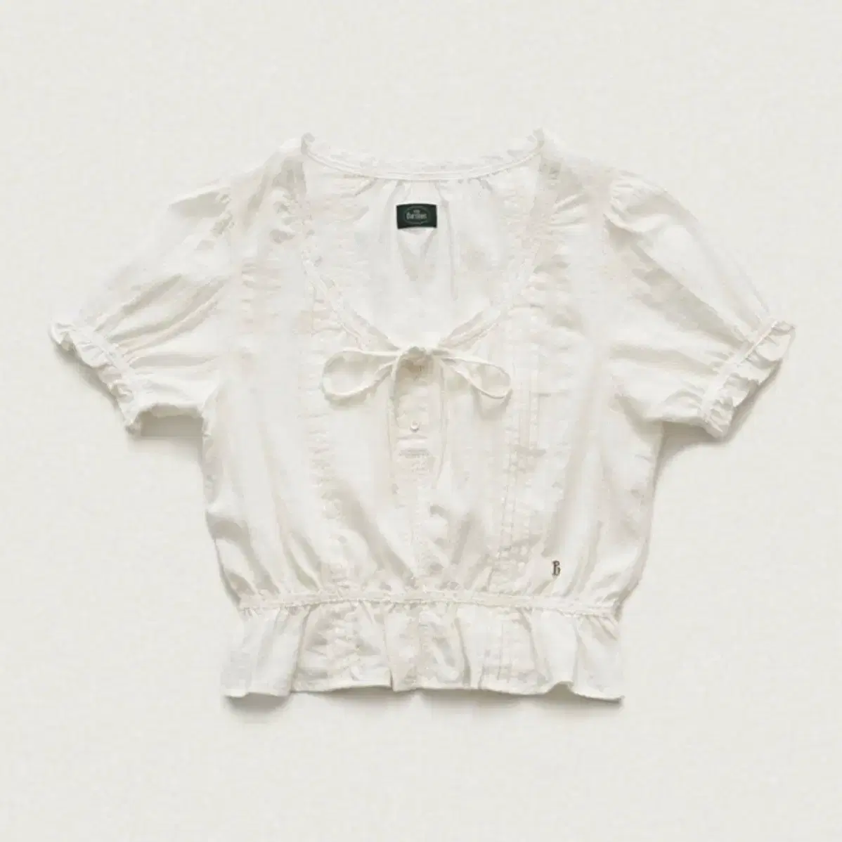 The Barnnet flower eyelet scrunchie top
