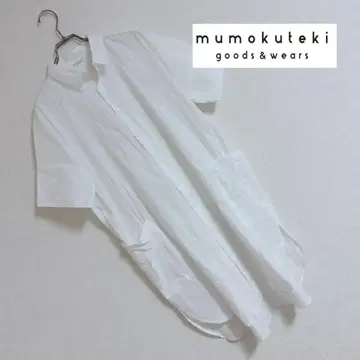mumokuteki 호이와토 셔츠 원피스 반팔 관:782