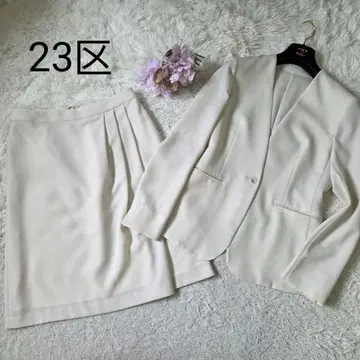 새상품급 23구 스커트 셋업 칼라리스 자켓 사이즈 M 세탁 가능