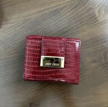 JIMMY CHOO 레드 접이식 지갑 지미추