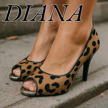 DIANA 다이애나 레오파드 무늬 오픈토 펌프스 23cm