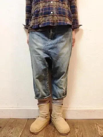 ichi(이치) 사루엘 데님 팬츠